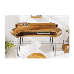 Bureau NERA 120cm en sheesham vu de face