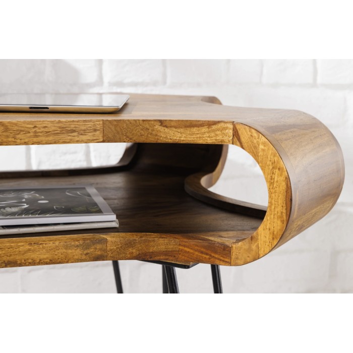 Zoom sur la niche du bureau NERA 120cm en sheesham