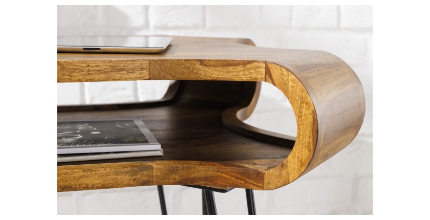 Zoom sur la niche du bureau NERA 120cm en sheesham