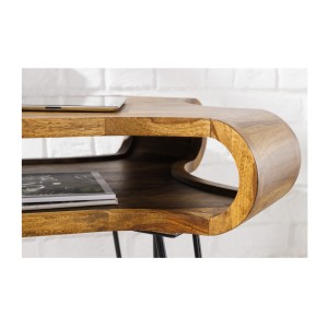 Zoom sur la niche du bureau NERA 120cm en sheesham