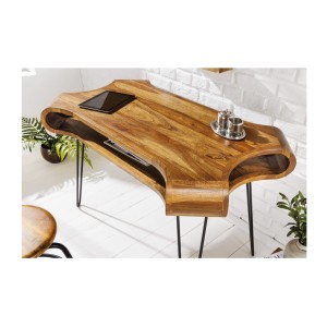 Bureau NERA 120cm en sheesham vu de haut