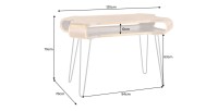 Bureau NERA 120cm en sheesham dimensions
