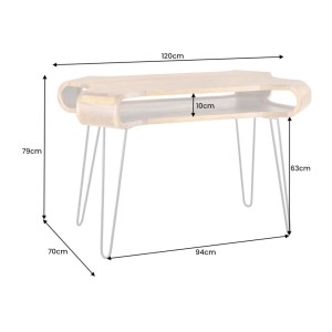 Bureau NERA 120cm en sheesham dimensions