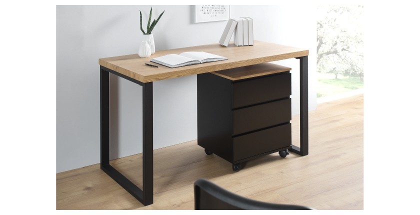 Bureau ZENTOR 128cm vu avec caisson