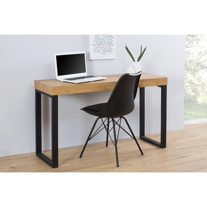 Bureau ZENTOR 120cm effet bois clair plateau épais mis en situation