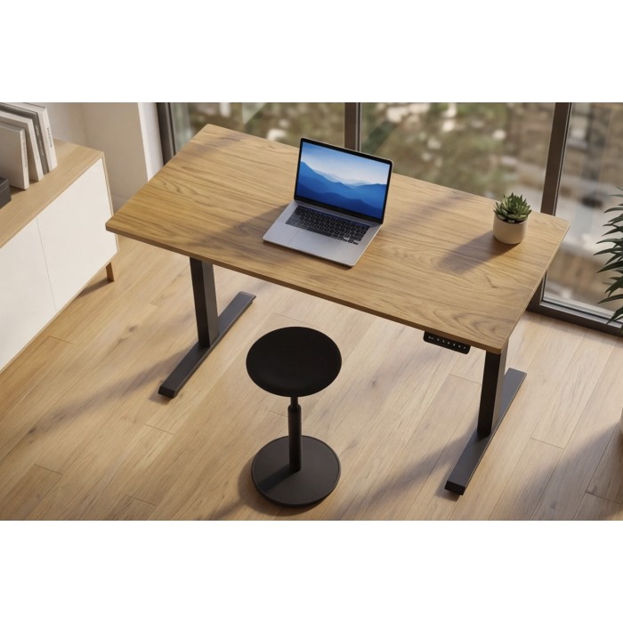 Bureau ZENTOR 120cm réglable en hauteur vu de haut