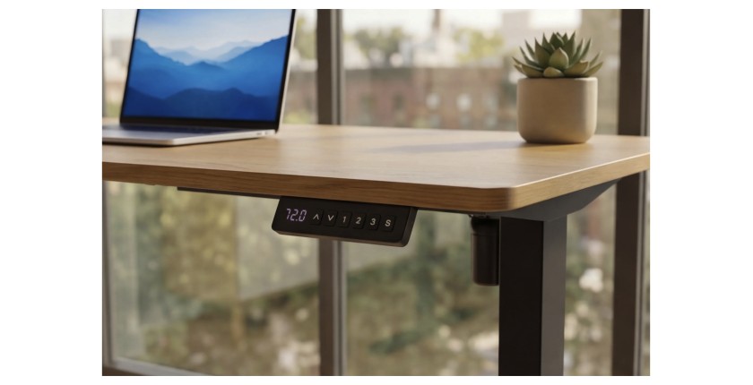 Zoom sur la commande du bureau ZENTOR 120cm réglable en hauteur