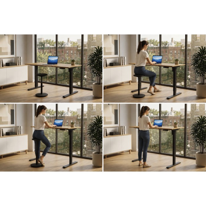 Zoom sur l'utilisation du bureau ZENTOR 120cm réglable en hauteur