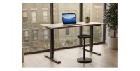 Bureau ZENTOR 160cm réglable en hauteur vu de côté