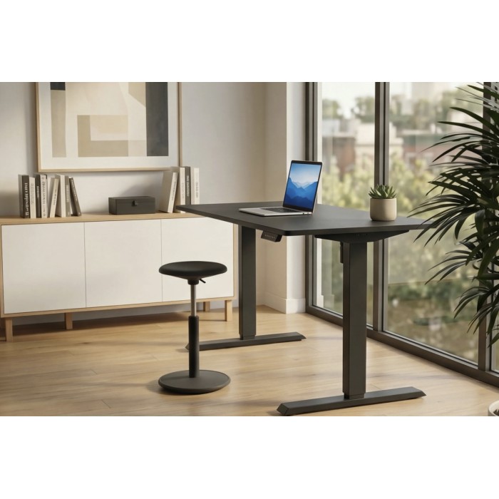 Bureau OFFIX 140cm réglable en hauteur vu de côté