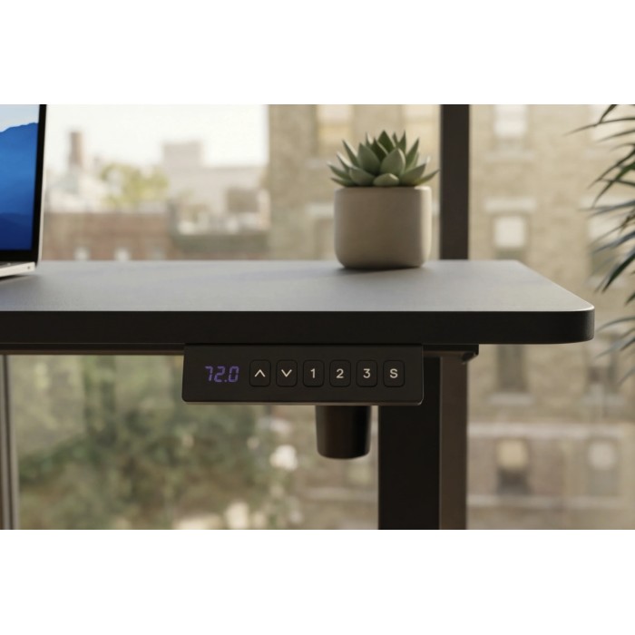 Zoom sur le panneau de contrôle du bureau OFFIX 140cm réglable en hauteur
