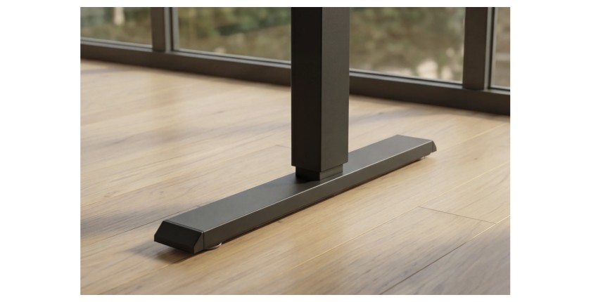 Zoom sur l'un des pieds du bureau OFFIX 140cm réglable en hauteur