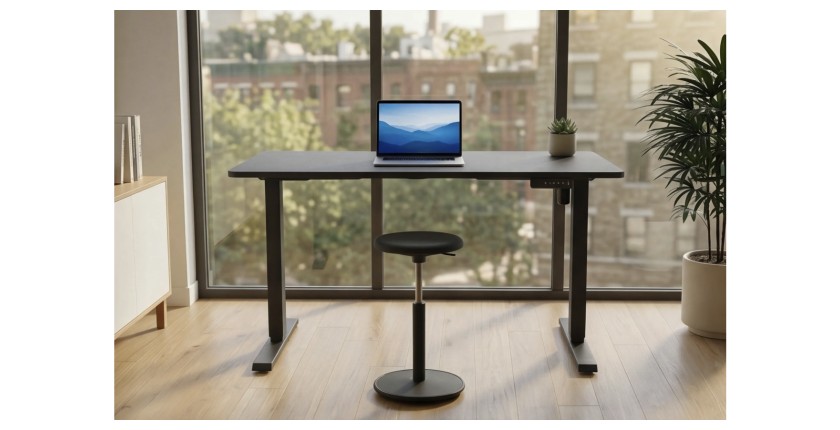 Bureau OFFIX 140cm réglable en hauteur vu de face