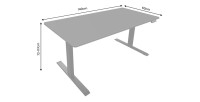 Bureau OFFIX 140cm réglable en hauteur dimensions