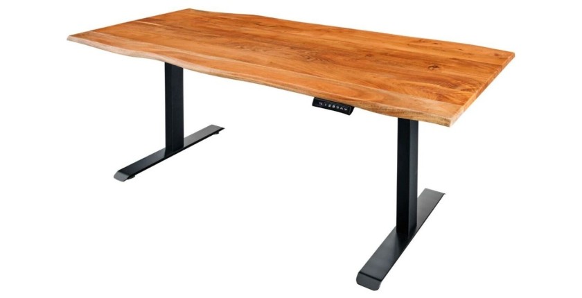 Bureau ARKAYA 140cm en acacia réglable en hauteur