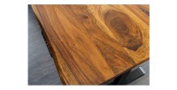 Zoom sur le plateau du bureau ARKAYA 140cm en sheesham réglable en hauteur