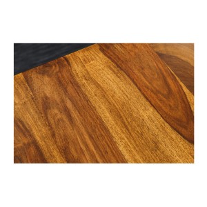 Zoom sur le plateau du bureau ARKAYA 140cm en sheesham réglable en hauteur