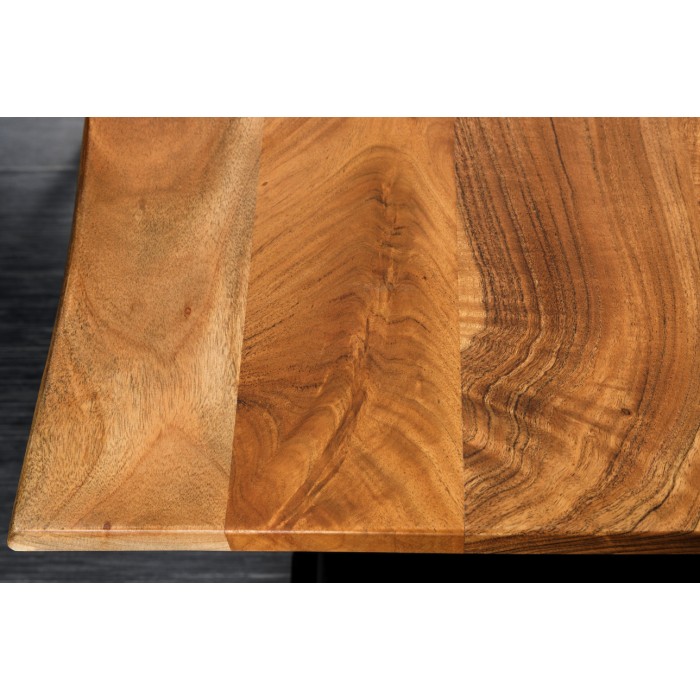 Zoom sur le plateau du bureau ARKAYA 160cm en acacia réglable en hauteur