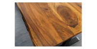 Zoom sur le plateau du bureau ARKAYA 160cm en sheesham réglable en hauteur