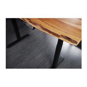 Zoom sur le côté du bureau ARKAYA 160cm en sheesham réglable en hauteur