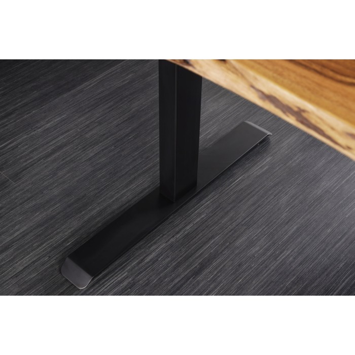Zoom sur l'un des pieds du bureau ARKAYA 160cm en sheesham réglable en hauteur
