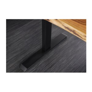 Zoom sur l'un des pieds du bureau ARKAYA 160cm en sheesham réglable en hauteur