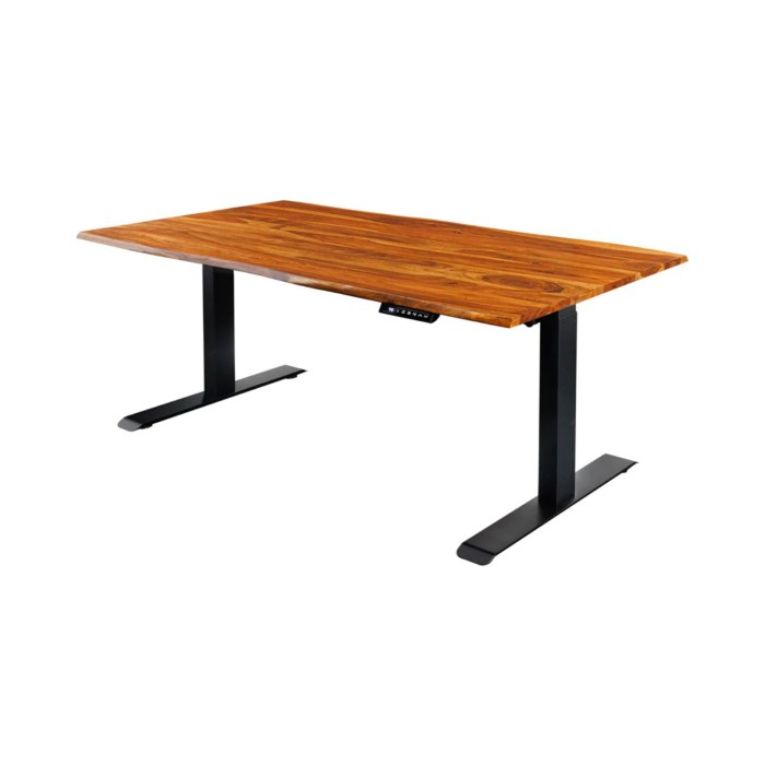 Bureau ARKAYA 160cm en sheesham réglable en hauteur