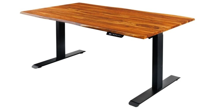 Bureau ARKAYA 160cm en sheesham réglable en hauteur