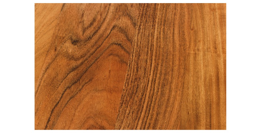 Zoom sur la matière du plateau du bureau ARKAYA 180cm en acacia réglable en hauteur