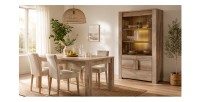 Vitrine FARRA avec LED en situation avec la table FARRA