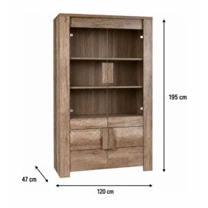 Vitrine FARRA sans LED dimensions