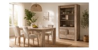 Vitrine FARRA sans LED avec la table FARRA en situation