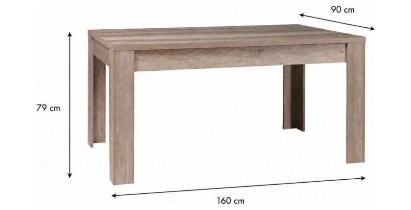 Tavolo non estensibile 160 cm - Collezione FARRA - rovere chiaro