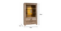 Dimensions de la vitrine FARRA avec LED