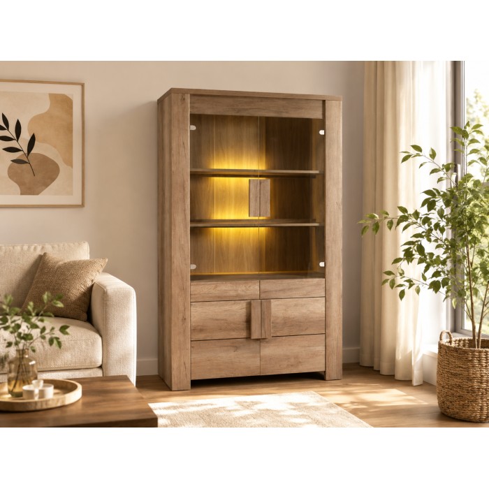 Vitrine FARRA avec LED en situation