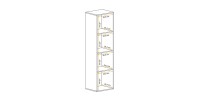 Vitrine opaque FLY blanche ouverte dimensions