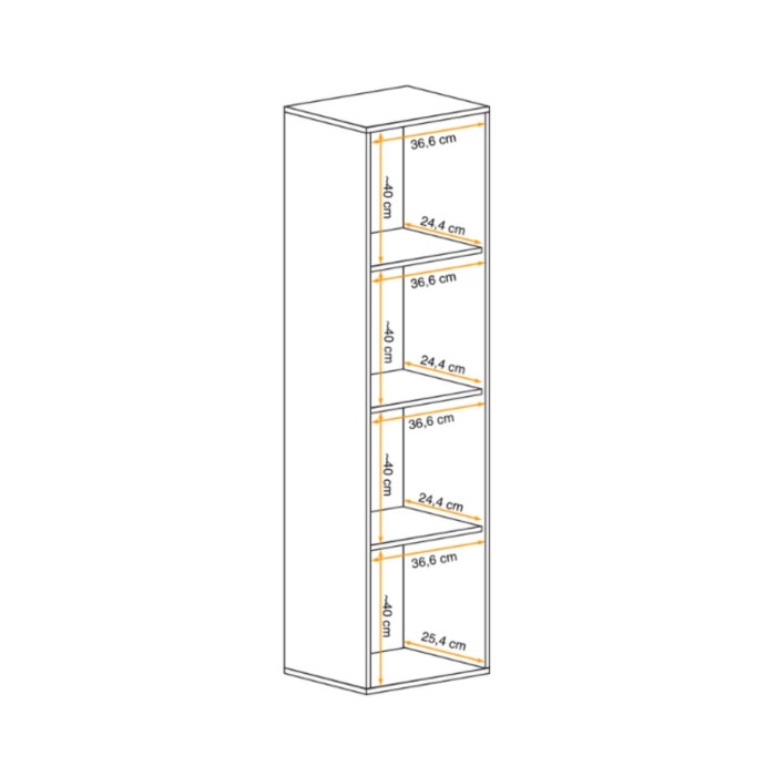 Columna suspendida FLY blanca – 1 puerta sin LED