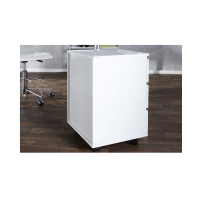 Caisson de bureau SVEA 3 tiroirs sur roulettes – Blanc brillant – 45 x 63 x 40 cm