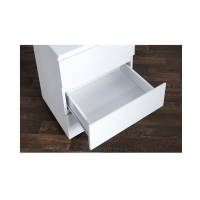 Caisson de bureau SVEA 3 tiroirs sur roulettes – Blanc brillant – 45 x 63 x 40 cm