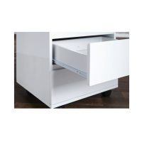 Caisson de bureau SVEA 3 tiroirs sur roulettes – Blanc brillant – 45 x 63 x 40 cm