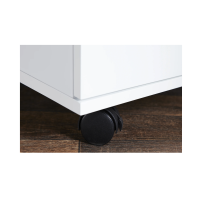 Caisson de bureau SVEA 3 tiroirs sur roulettes – Blanc brillant – 45 x 63 x 40 cm