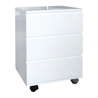 Caisson de bureau SVEA blanc avec roulettes