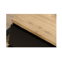 Caisson de bureau ZENTOR 3 tiroirs sur roulettes – Noir et aspect bois – 46 x 63 x 40 cm