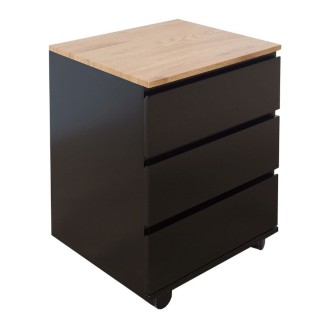 Caisson de bureau ZENTOR noir et chêne