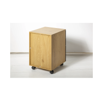 Caisson de bureau LUNISSIA 4 tiroirs sur roulettes – Noir et aspect bois – 40 x 61 x 45 cm