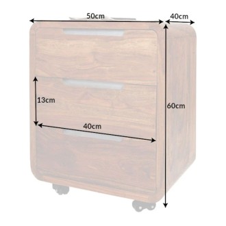 Caisson de bureau NOMA dimensions