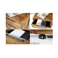 Caisson de bureau NOMA 3 tiroirs sur roulettes – Sheesham massif – 50 x 60 x 40 cm
