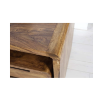 Bureau NOMA avec caisson 3 tiroirs sur roulettes – Sheesham massif – 120 x 80 x 60 cm