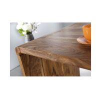 Bureau NOMA avec caisson 3 tiroirs sur roulettes – Sheesham massif – 120 x 80 x 60 cm
