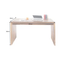 Bureau NOMA avec caisson 3 tiroirs sur roulettes – Sheesham massif – 120 x 80 x 60 cm